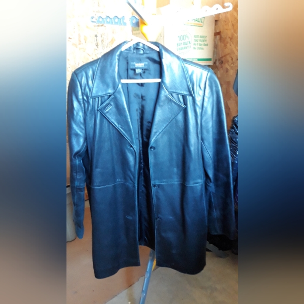 Black leather jacket